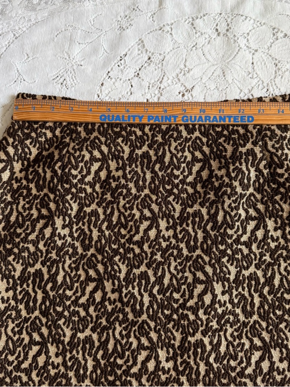 Valentino Roma Wool Silk Mohair Vintage Animal Print‎ Pencil Skirt SZ 10 Italy - Picture 8 of 14